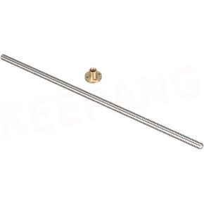 MDD 1pcs T8 Trapezoidal Rod Lead Screw Thread 8mm Length 700mm/750mm Lead1mm/2mm/4mm/8mm/10mm/12mm/14mm with Brass Nut, for CNC 3D Printer (Color : T8-12mm, Size : 750mm) in Saudi Arabia