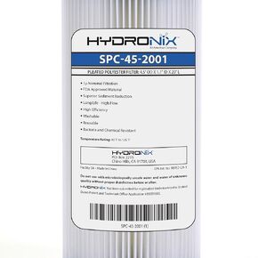 Hydronix SPC-45-2001 Pleated Water Filter Whole House Commercial Industrial Washable and Reusable 4.5 x 20-1 Micron in Kuwait