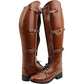 Mens Man Crown Field Horse Riding Boots Stylish Fashion Equestrian Tan in Kuwait