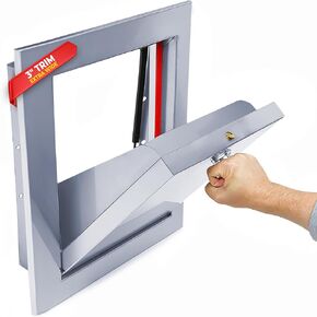 باب شلال القمامة العالمي مقاس 15 بوصة × 18 بوصة - حواف 3 بوصة - أبواب بمفصلات سفلية مصنوعة من الفولاذ المقاوم للصدأ بنسبة 100%، مقاومة للحريق، معتمدة من UL، إغلاق ذاتي، مقبض على شكل حرف T قابل للقفل وإغلاق إيجابي. حلول الغسيل والقمامة. in Kuwait