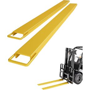 DEXSO Fork Extensions, 72inch Length Pallet Fork Extensions, 5.5inch Width Forklift Extensions, Heavy Duty Steel Pallet Forklift Extensions, 1 Pair, Yellow in Kuwait