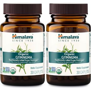 Himalaya Organic Gymnema Sylvestre for Glucose Metabolism, 700 mg, 30 Caplets, 2 Month Supply, 2 Pack in Kuwait