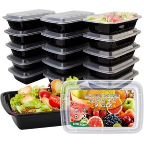 30 Pack Meal Prep Containers 38oz, Plastic To Go Food Containers with Lids, BPA-Free, Microwave/Dishwasher/Freezer Safe in Saudi Arabia