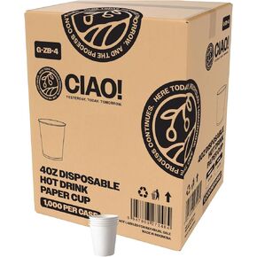 تشاو! غطاء قبة أسود لكوب القهوة، مصمم وملائم للأكواب الورقية 10 أونصة/12 أونصة/16 ​​أونصة/20 أونصة، (90 مم) عدد 1000 in Kuwait