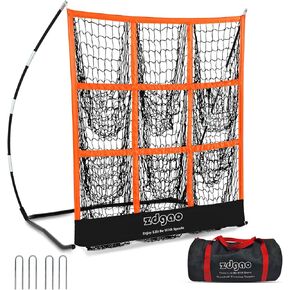 شبكة رمي 9 فتحات للبيسبول والكرة اللينة | شبكة تدريب الإبريق مع منطقة الضرب في الأماكن المغلقة والخارجية للمراهقين والبالغين، معدات تدريب محمولة مع حقيبة حمل in Kuwait