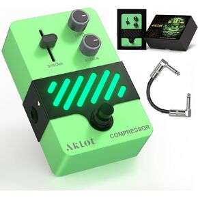 AKLOT 7-Band Equalizer Guitar Pedal: Precise Frequency Shaping, (100Hz 200Hz 400Hz 800Hz 1.6kHz 3.2kHz), Compact Mini Electric EQ Guitar Pedal with True Bypass, NEON Spectrum in Kuwait