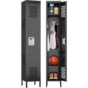 Employee Lockers, 9 Doors Metal Storage Locker for Employees School Hospital Garage Gym Home Office with Hooks Assembly Required (Light Grey) in Kuwait