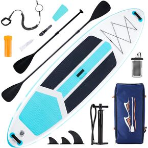 لوح التجديف القابل للنفخ من DUMOS، ألواح التجديف مقاس 10.5 × 33 بوصة مع سطح مانع للانزلاق، مادة متقدمة متينة وملحقات SUP كاملة لجميع مستويات المهارة in Kuwait