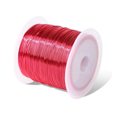 سلك مغناطيسي 22AWG - سلك نحاسي مطلي بالمينا - 3.5 أونصة، سلك لف مغناطيسي مطلي بالمينا يستخدم لمحولات المحولات تصنيف درجة الحرارة 155 درجة مئوية (311 درجة فهرنهايت) (22AWG/100 جم) in Kuwait