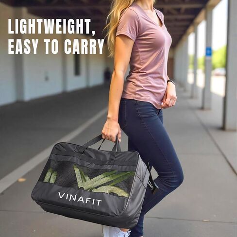 Complete Agility Ladder Training Set - 20ft Speed Ladder, 6 Adjustable Hurdles, 20 Cones, 5 Resistance Bands, 2 Speed Training Parachutes, Jump Rope, Nylon Carry Bag & Stakes in Kuwait