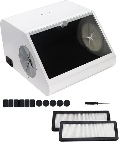Lab Sandblaster Dust Collector,Lab Grinding Box Lapping Protector Sandblasting Dust-proof Case with LED Light in Kuwait