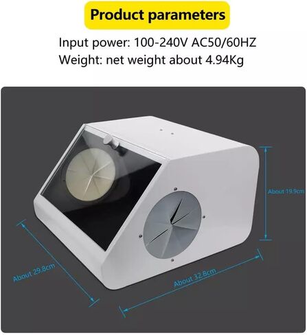 Lab Sandblaster Dust Collector,Lab Grinding Box Lapping Protector Sandblasting Dust-proof Case with LED Light in Kuwait