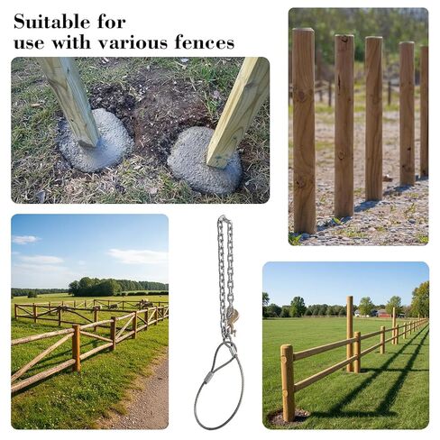 Heavy-Duty Fence Post Puller with Galvanized Aircraft Cable & 1/4" Chain, Post Extractor for Fence Repair, Stump Removal, 4x4 Post Replacement, Includes Portable Tool Bag in Saudi Arabia