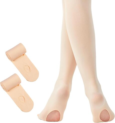 Danzcue Girls Ultra Soft Convertible Ballet Dance Tights for Toddler/Little Kids/Big Kids in Saudi Arabia