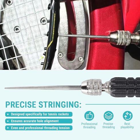 Tennis Stringing Machine Awl Tool, Racket String Assistance Racquet Stringing Straight Awl for Badminton Racket in Saudi Arabia