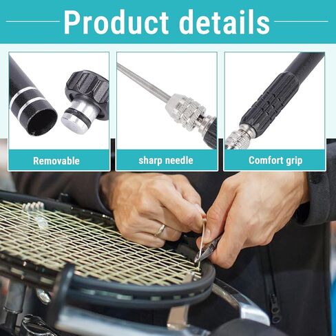 Tennis Stringing Machine Awl Tool, Racket String Assistance Racquet Stringing Straight Awl for Badminton Racket in Saudi Arabia