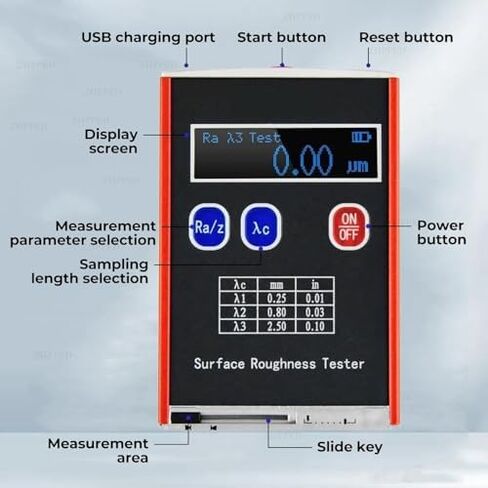 Roughness Tester, Portable High Accuracy Roughness Meter with LED Display for Quality Assessment, 0.01μm Precision in Saudi Arabia