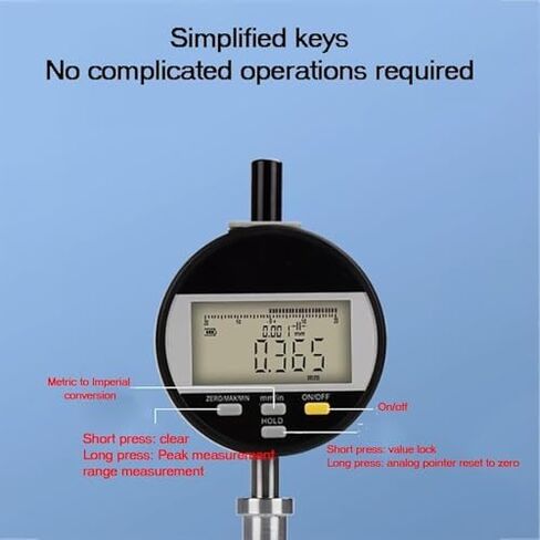 Roughness Tester, Digital Roughness Meter, with LED Display, Measuring Range 0-6.5mm, ±0.003mm Measurement Accuracy in Saudi Arabia