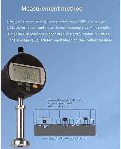 Roughness Tester, Digital Roughness Meter, with LED Display, Measuring Range 0-6.5mm, ±0.003mm Measurement Accuracy in Saudi Arabia