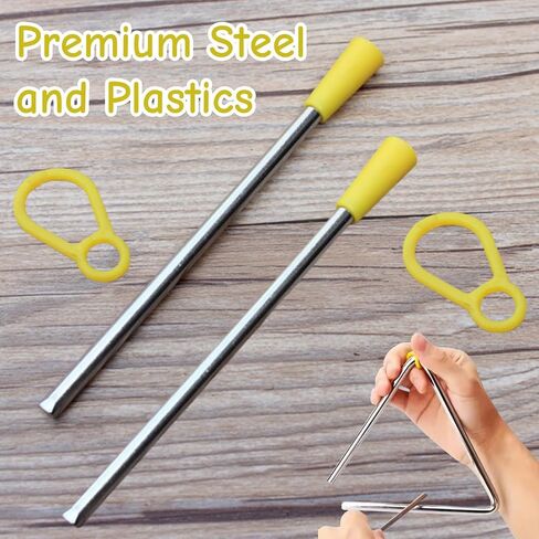 5 Sets Triangle Iron Mallet Plastic Triangle Percussion Stick Beater Hand Percussion Tool Accessory for Educational Use and Family Fun in Saudi Arabia