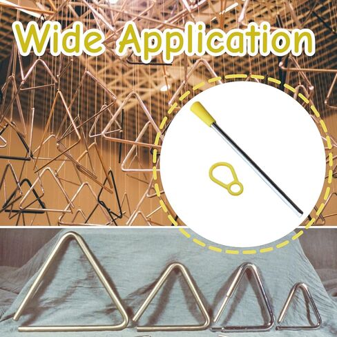 5 Sets Triangle Iron Mallet Plastic Triangle Percussion Stick Beater Hand Percussion Tool Accessory for Educational Use and Family Fun in Saudi Arabia