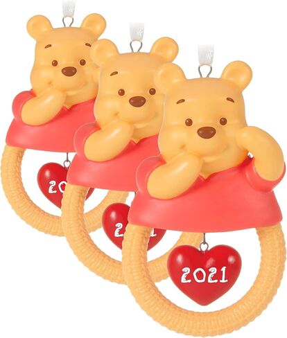 Hallmark Keepsake Christmas Ornament, Year Dated 2021, Disney Winnie The Pooh Baby's First Christmas, Porcelain in Kuwait
