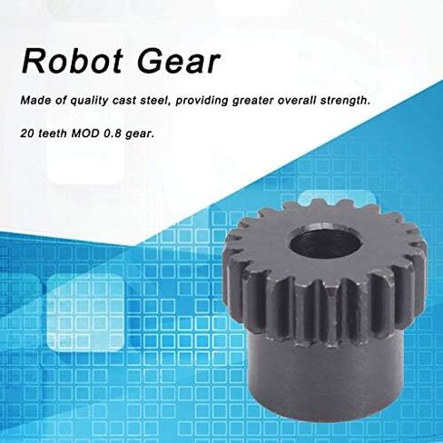 20 Teeth Cast Steel Gear 6mm Round Bore 0.8 MOD Gear Small Gear Industrial Robot Accessories in Kuwait
