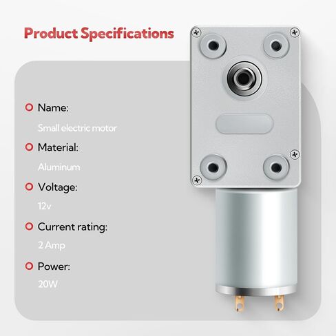 2 قطعة 12 فولت 200 دورة في الدقيقة موتور تروس ، 2A 20 واط عزم دوران عالي محرك تيار مباشر ، محرك تروس دودة صغير in Kuwait