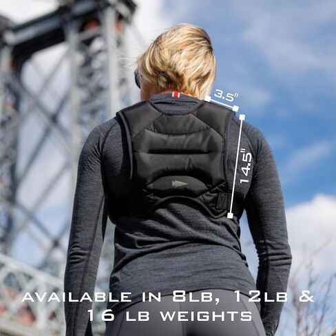 GORUCK 8LB، 12LB، 16LB سترة تجسس نسائية مرجحة للمشي والجري - سترة الوزن للنساء لتدريب اللياقة البدنية مع مقاس قابل للتعديل، تصميم منخفض المظهر لفقدان الوزن in Kuwait