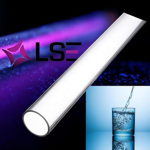 غلاف كوارتز للإضاءة من LSE مخصص لأنظمة الأشعة فوق البنفسجية ATS-476D | يناسب EV-8E SE-8V SL-8 DWS-8V GDS-8 | 22x24.5x476 ملم نهاية مغلقة | مصممة في الولايات المتحدة الأمريكية in Saudi Arabia