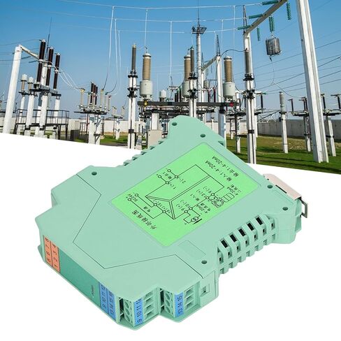 عازل الإشارة الحالية، 2 في 2 خارج DC 4 20mA جهاز إرسال الإشارة للتحكم PLC، مع شريحة مضادة للتداخل وحامل السكك الحديدية DIN in Kuwait