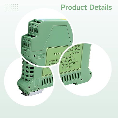 Signal Isolator 4-20Ma to 0-10V Converter, Current to Voltage Conditioner, 1 Input 1 Output Distribution Transmitter, Compact 3.9 in / 99 Mm, Ac/Dc Power, for Rail Mounting in Saudi Arabia
