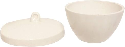 CLF-15-20 Porcelain Crucibles with Lids, Low-Form 15ml, Heat-Tolerant Ceramic Crucible Set for Science, Classroom, and Chemistry Lab Use – Pack of 20 in Saudi Arabia