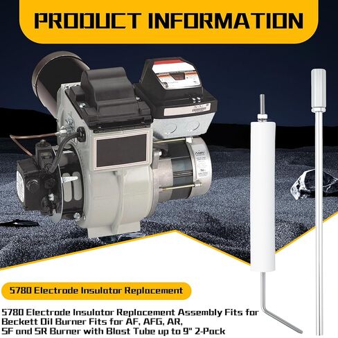 5780 Electrode Insulator Replacement Assembly Fits for Beckett Oil Burner Fits for AF, AFG, AR, SF and SR Burner with Blast Tube up to 9", 2-Pack in Kuwait