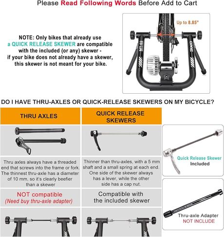 Smart Bike Trainer - Fluid Bike Trainer Stand for 26-29" or 700c Wheel - Noise Reduction Bicycle Stationary Stand Compatible with Zwift App in Saudi Arabia