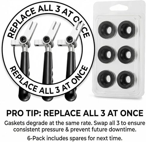 6 قطع من حشوات المقبض المطاطي الأسود، تجهيزات مانعة للتسرب لآلة الآيس كريم التجارية الناعمة، متوافقة مع Vevor، YKF، ملحقات إصلاح مقبض الباب الموزع in Kuwait