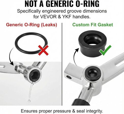 6 قطع من حشوات المقبض المطاطي الأسود، تجهيزات مانعة للتسرب لآلة الآيس كريم التجارية الناعمة، متوافقة مع Vevor، YKF، ملحقات إصلاح مقبض الباب الموزع in Kuwait