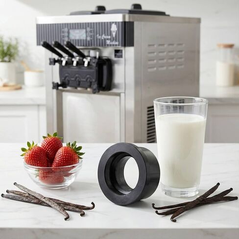 6 قطع من حشوات المقبض المطاطي الأسود، تجهيزات مانعة للتسرب لآلة الآيس كريم التجارية الناعمة، متوافقة مع Vevor، YKF، ملحقات إصلاح مقبض الباب الموزع in Kuwait