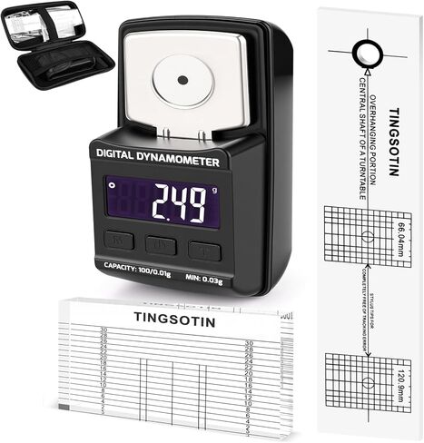 Turntable Cartridge Alignment Kit,Record Player Setup Tool with Digital Stylus Force Scale, Azimuth Ruler & Protractor, Precision Vinyl Turntable Accessories for Audiophiles, DJs & Audio Engineers in Saudi Arabia