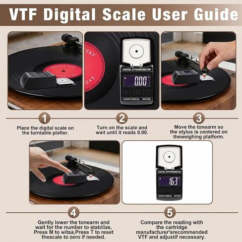 Turntable Cartridge Alignment Kit,Record Player Setup Tool with Digital Stylus Force Scale, Azimuth Ruler & Protractor, Precision Vinyl Turntable Accessories for Audiophiles, DJs & Audio Engineers in Saudi Arabia