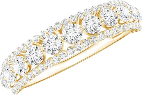 فرقة زفاف معتمدة مع المختبر معتمد ، EF -VS Quality ، خاتم الذكرى الماس للنساء - جاهز للهدية in Kuwait