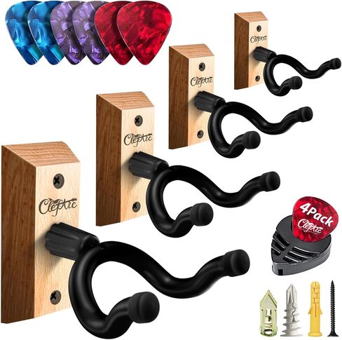 Black Guitar Wall Mount 5 Pack, Picks and Pick Holders, Carbonized Red in Saudi Arabia