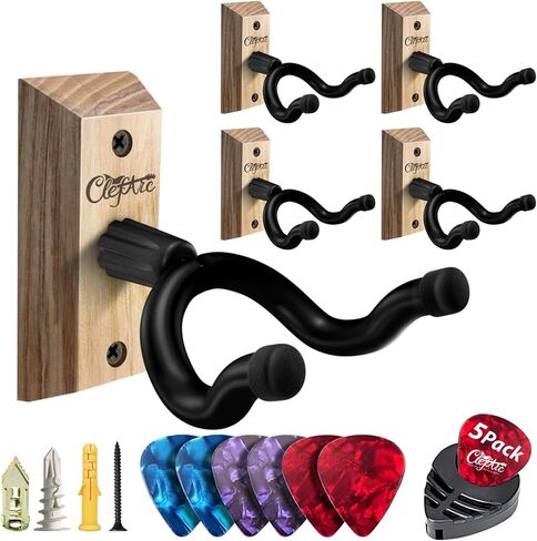Black Guitar Wall Mount 5 Pack, Picks and Pick Holders, Carbonized Red in Saudi Arabia