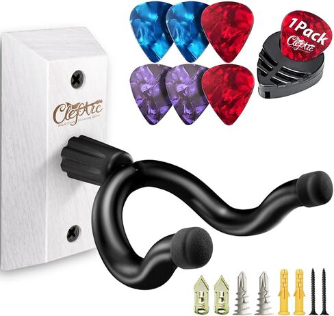 Black Guitar Wall Mount 5 Pack, Picks and Pick Holders, Carbonized Red in Saudi Arabia