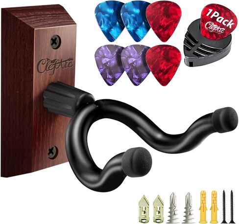 Black Guitar Wall Mount 5 Pack, Picks and Pick Holders, Carbonized Red in Saudi Arabia