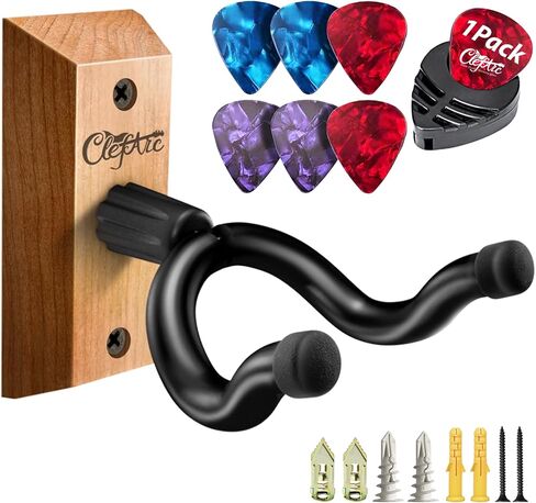 Black Guitar Wall Mount 5 Pack, Picks and Pick Holders, Carbonized Red in Saudi Arabia
