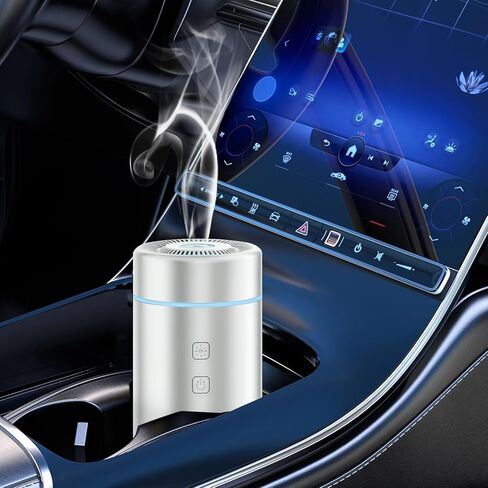 موزع روائح العلاج العطري للسيارة للزيوت العطرية، جهاز ترطيب صغير برائحة الهواء USB صغير مع 7 مصابيح LED متغيرة الألوان لغرفة السيارة والمنزل والمكتب وغرفة النوم in Saudi Arabia