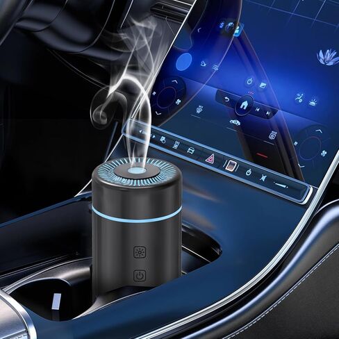موزع روائح العلاج العطري للسيارة للزيوت العطرية، جهاز ترطيب صغير برائحة الهواء USB صغير مع 7 مصابيح LED متغيرة الألوان لغرفة السيارة والمنزل والمكتب وغرفة النوم in Kuwait