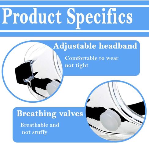 درع واقي للرموش والحواجب قابل للتعديل لوصلات الرموش، نظارات أمان مضادة للضباب in Kuwait