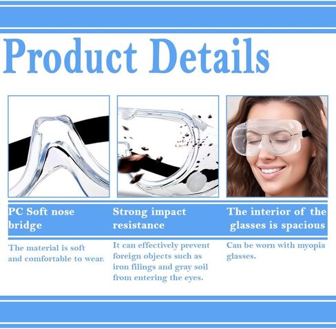 درع واقي للرموش والحواجب قابل للتعديل لوصلات الرموش، نظارات أمان مضادة للضباب in Kuwait